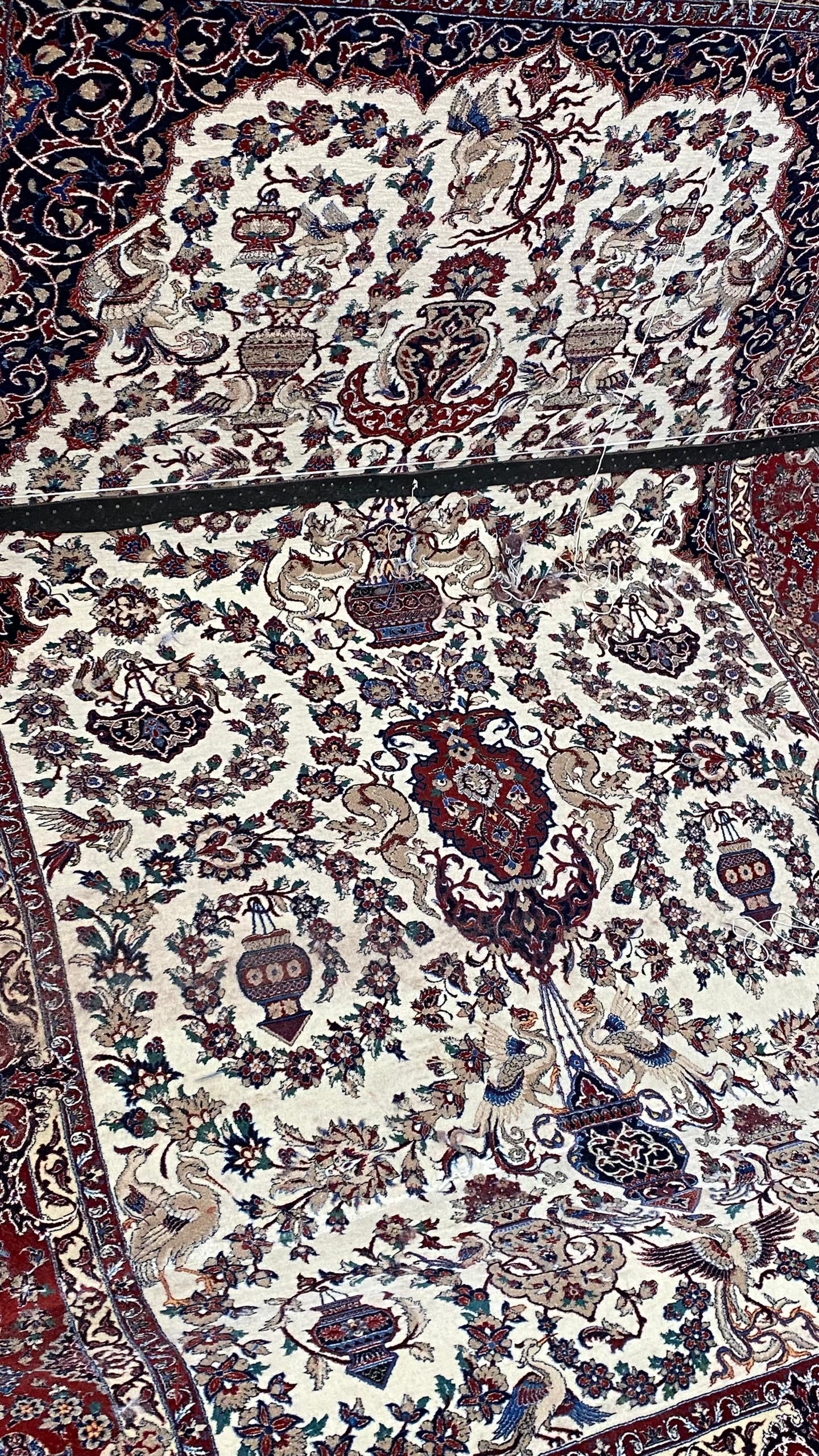 Gandil & Birds By Master Weaver Farsad Bagher Seirefian