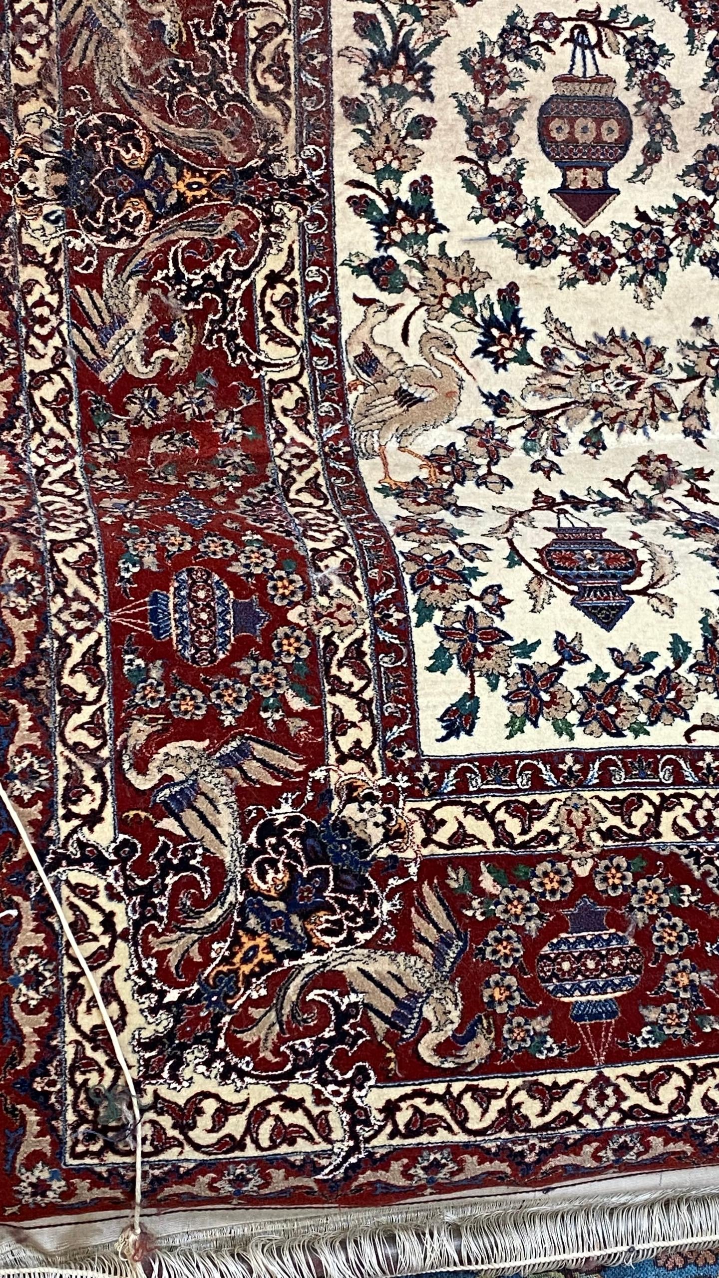 Gandil & Birds By Master Weaver Farsad Bagher Seirefian