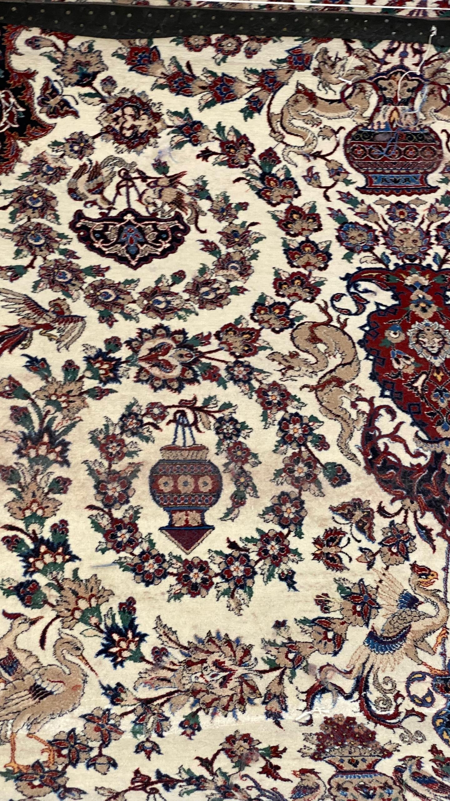 Gandil & Birds By Master Weaver Farsad Bagher Seirefian