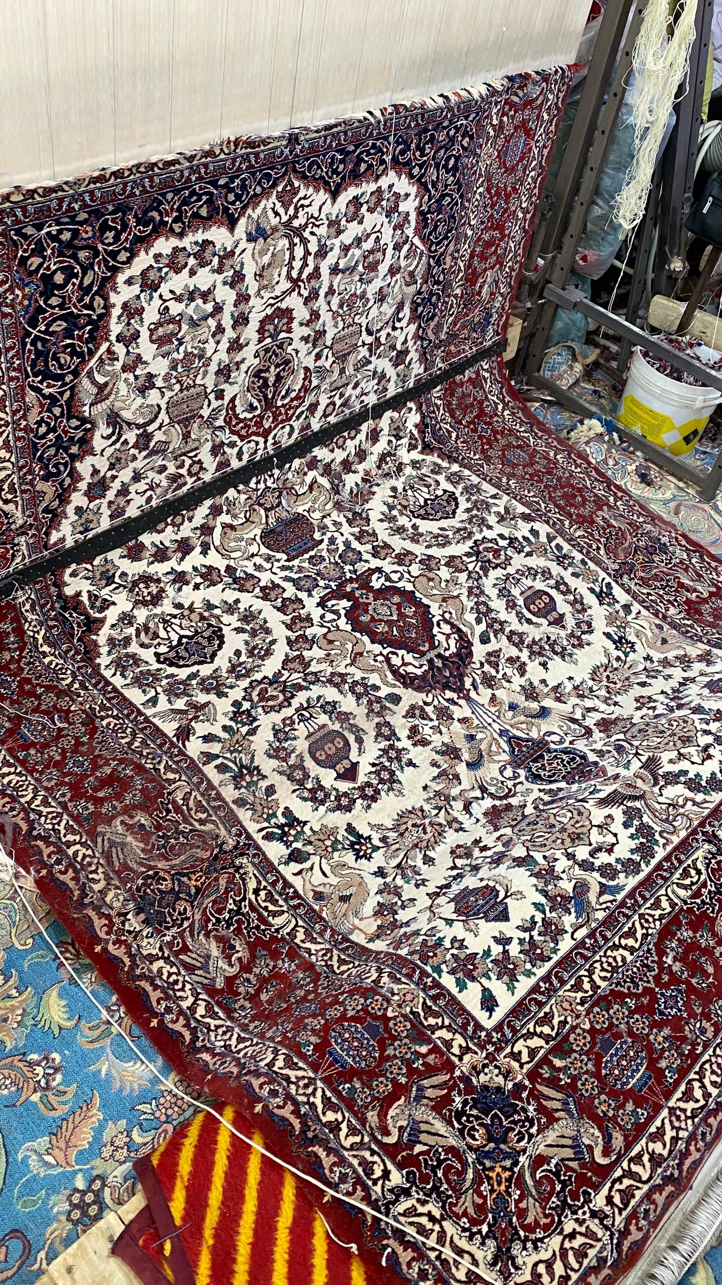 Gandil & Birds By Master Weaver Farsad Bagher Seirefian